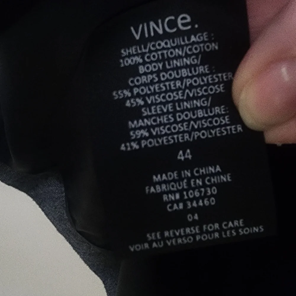 Vince Classic Gray Men's Blazer,‎ Size 44, Cotton.